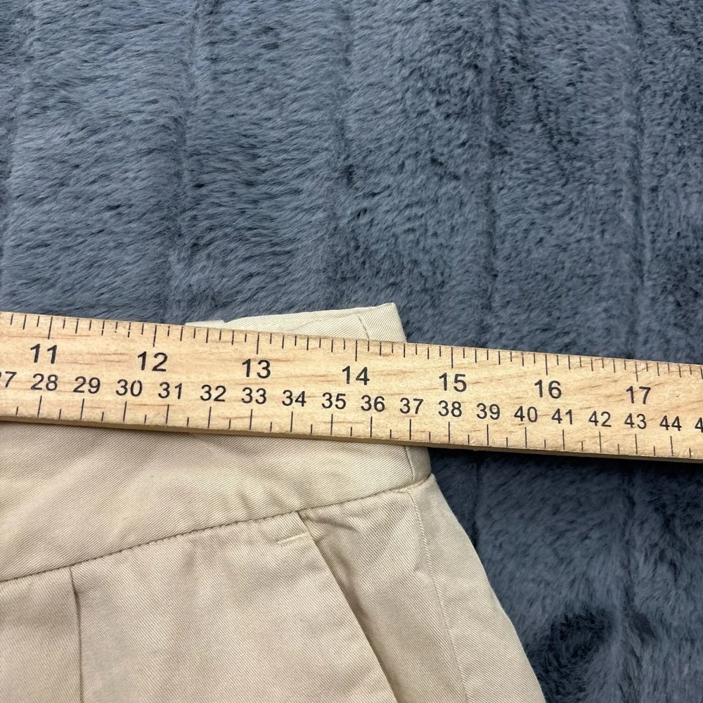 Banana Republic Womens Tan Beige Pleated Tencel Lyocell Shorts Size 8 High Rise